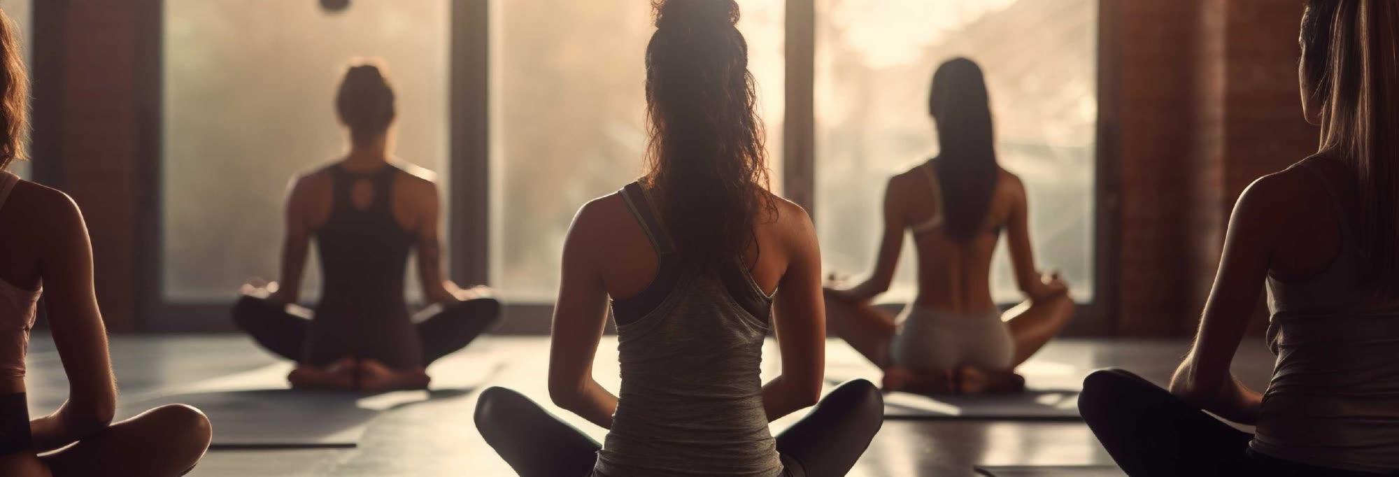 Group yoga session at sunrise, Luma Biohacking Resort
